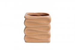  MACETA CERAMICA ONDAS RALLADA 10X11CM 