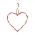  CORAZON YUTE ROSA 38X38CM