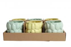  MACETA LEMON VERDE/ AMARILLO 9CM