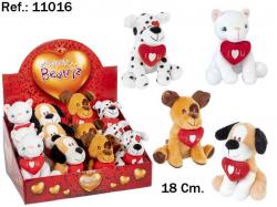  PELUCHE PERRO -GATO ENAMORADOS 18CM  