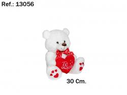  PELUCHE OSO  CORAZON PIES TE QUIERO 30CM  