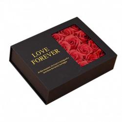  CAJA FLORES JABON BISUTERIA ROJO  