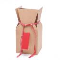  CAJA KRAFT LAZO ROJO  10U  13X13X26CM 