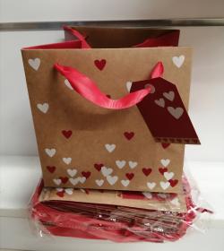  BOLSA KRAFT LOVE 16X16X16CM 10U 