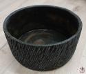  MACETA NEGRA RALLADA Ø21 X 10 CM ALT 
