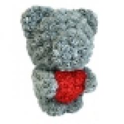  OSO FOAM GRIS CON CORAZÓN 60CM 