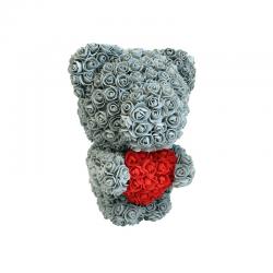  OSO FOAM GRIS CORAZON ROJO 40CM 