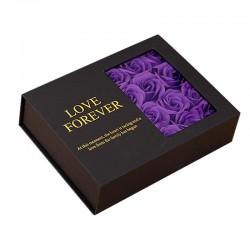  CAJA FLORES JABON BISUTERIA MORADO   