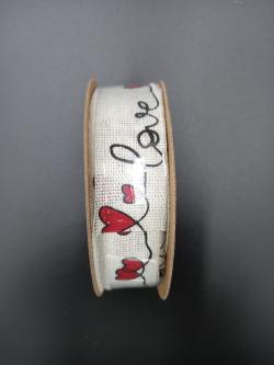  CINTA TESEO CORAZONES BLANCO 25X10M 