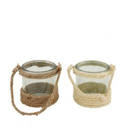  JARRONCITO CRISTAL + CUERDA 8X8CM 