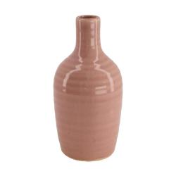  BOTELLA CERAMICA ROSA 9X18CM