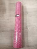  BOBINA TEXTIL PUNTOS FUSCIA 53CMX15M