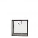  CAJA DE CRISTAL METALICA  NEGRA11X11X11CM