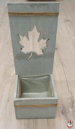  MACETA PANEL MADERA HOJA 