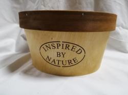  MACETA DE LAMINA MADERA Ø16 X 11CM ALT 