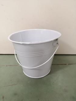 MACETA ZINC BLANCA Ø12CM 