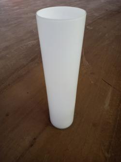  JARRON CRISTAL TUBO BLANCO Ø14X60CM 