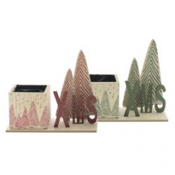  SOPORTE XMAS MADERA 19,5X9,7X16CM 
