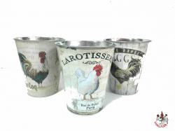  CUBO METAL DECO GALLOS 