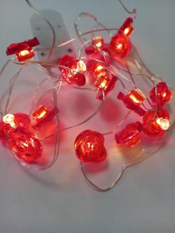 GUIRNALDA 15 LEDS DE ROSAS  1,5M  