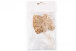  PIC HOJA CHAMPAGNE  4X13CM PACK 6 UNI  
