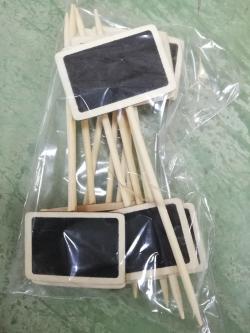  PORTA-PRECIOS PIZARRA MADERA 19CM 