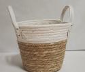  MACETERO JUTE MARRON-BLCO RED ASAS Ø17X15CM 