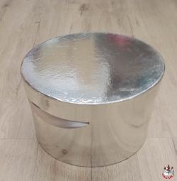  CAJA BOMBONERA REDONDA PLATA