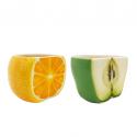  MACETA NARANJA  MANZANA  12X8CM 