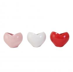  MACETA CORAZON 3 COLORES 