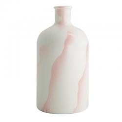  BOTELLA CERAMICA BLANCA/ROSA 12X22CM  