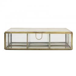  CAJA CRISTAL METALICA 25X17CM
