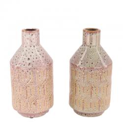  BOTELLA CERAMICA ROSADO PASTEL