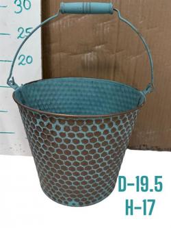  CUBO METAL PANAL CON ASA  Ø19,50X17CM 