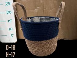  CESTO RAFIA CON ASAS 17X19CM 